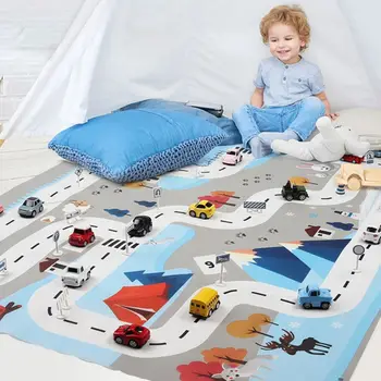 

Children Play Mat Simulation Car Traffic Parking Map Puzzle Game Pad