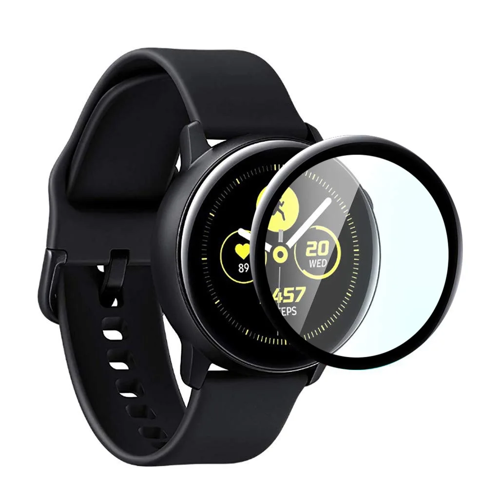 Glass for samsung galaxy watch active 2 44mm 40mm/46mm/42mm/3 45mm-41mm gear s3 frontier/s2/sport 3d hd film screen protector