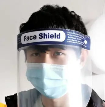 

2/5/10pcs Transparent Full Face Covering Mask Adjustable Full Face Visor Protector Anti Virus Flying Spit