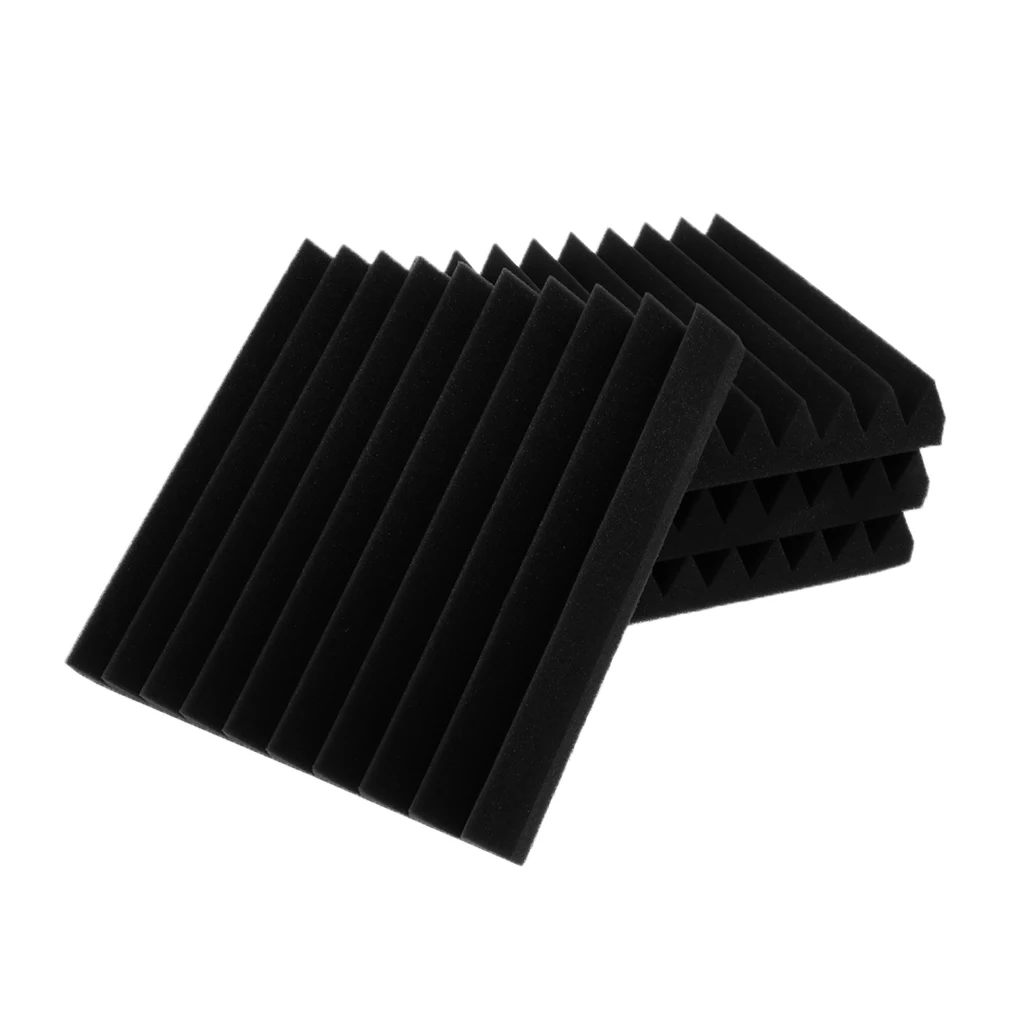 Acoustic Foam Soundproofing Noise Dampening Sponge Panels Pad for Recording Studios Home Theaters KTV 11.81 x 11.81inch