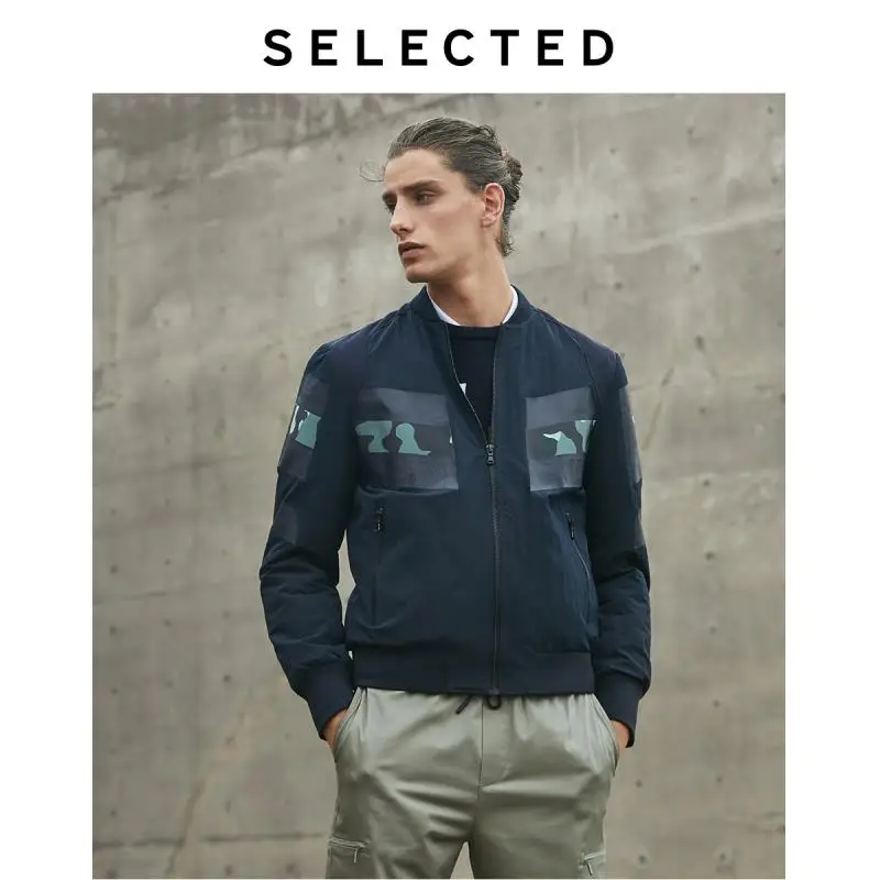 Мужская Осенняя камуфляжная верхняя одежда с Бейсбольным воротником хлопковая