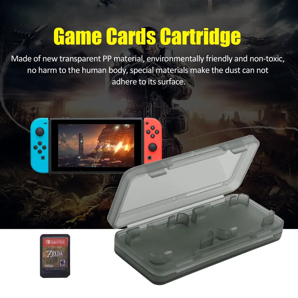 

Plastic 4 Grids Storage Box Game Cards Cartridge Cases Organizer Jewelry Storage Box Holder Cover Shell for Switch