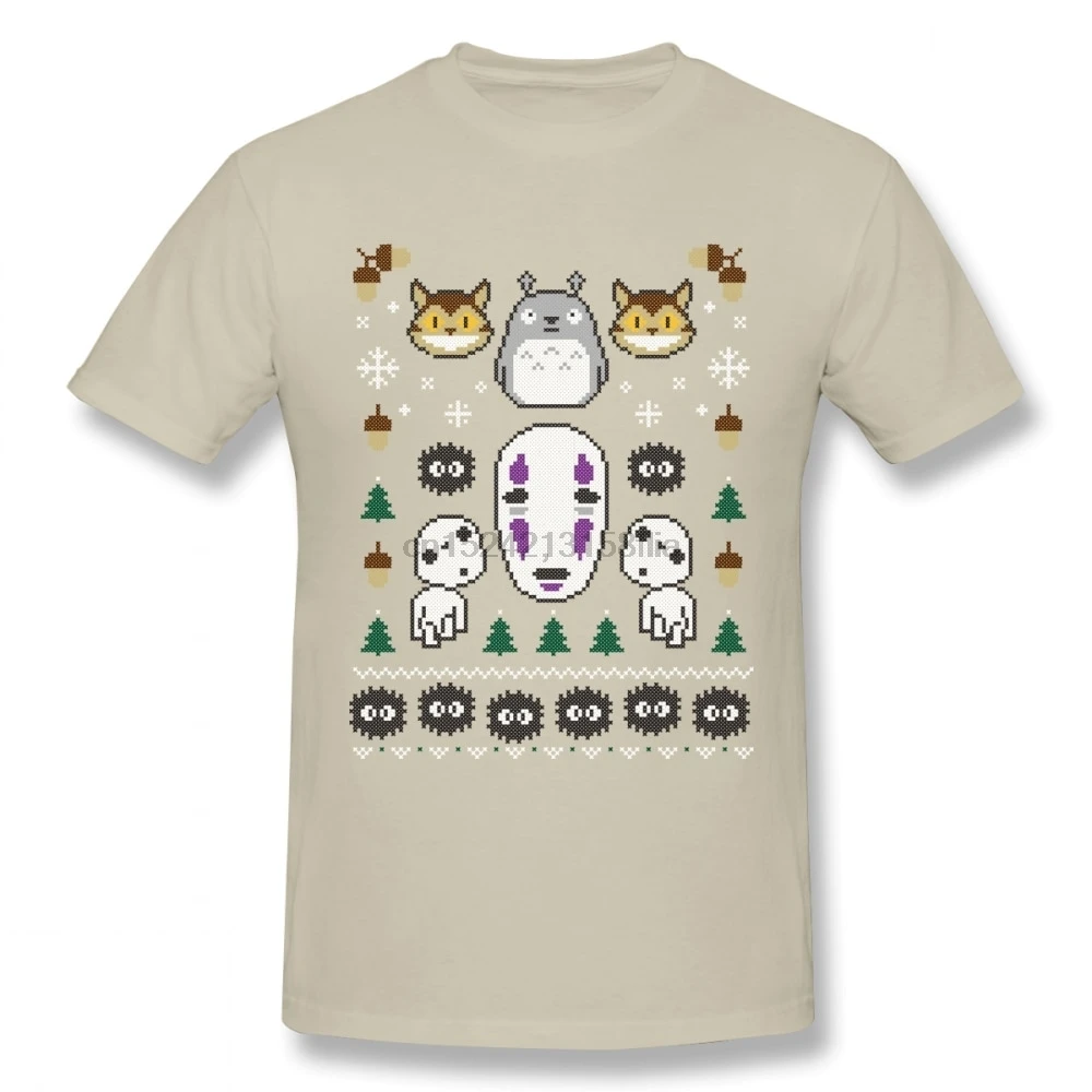 Spirited Away T shirt Organnic Cotton Studio Sweater Homme Tee Shirt For Man Free Shipping Streetwear |