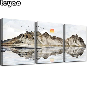 

Abstract Landscape DIY Diamond Painting Full Drill Triptych Mosaic New Arrival Embroidery Sale Home Decor Diamond Art 3 pieces