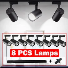 Lámpara de seguimiento carril Led COB, accesorio de iluminación de 12/20/30/40W, foco de pared moderno, tienda de ropa de casa, 220V