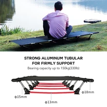 Уличная складная кровать Портативная Складная кемпинговая кроватка для одного человека 330LB вес подшипника компактный для наружного туризма кемпинга