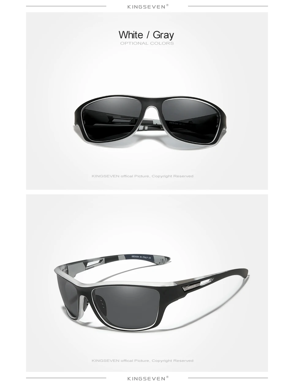 KINGSEVEN Men Sunglasses Polarized Lens UV400 7th Anniversary