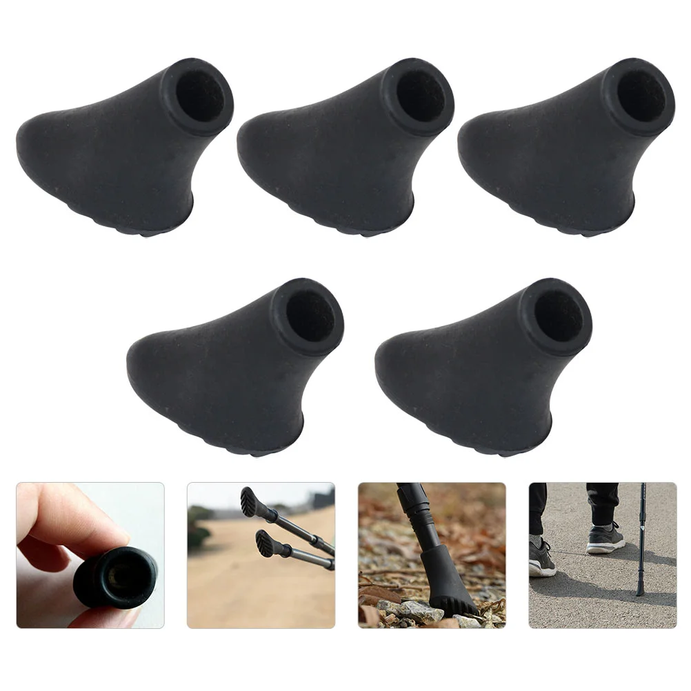 5 Pcs Hiking Pole Tips Trekking Pole Tip Protectors Walking Stick Head