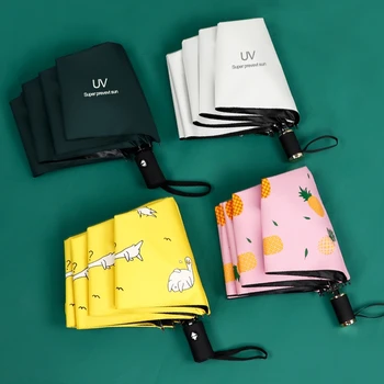 

Windproof folding ladies umbrella portable sunscreen umbrella car luxury weatherproof men's black umbrella clear umbrella