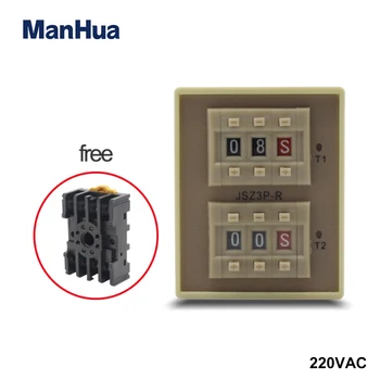 

ManHua TIME RELAY JSZ3P-R 220VAC 0.01S-990H Brand new and original relay