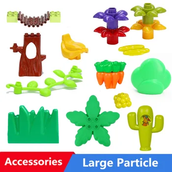 

Big Size DIY Building Blocks Plant Floor Accessories Blocks For Kids Assembly Bricks Educational Toy Compatible Duploed