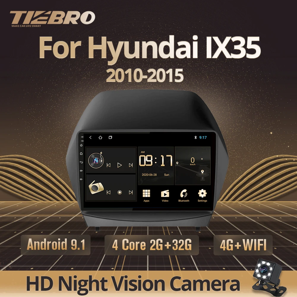 Автомагнитола TIEBRO 2din Android 9 0 для Hyundai IX35 2009 2010 2011 2015 GPS мультимедийный плеер с Bluetooth 2