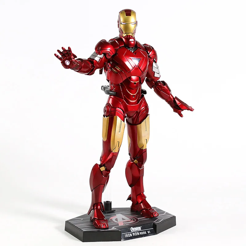 

Avengers Iron Man Mark VI MK6 Tony Stark PVC Action Figure with LED Light Collectible Model Toy
