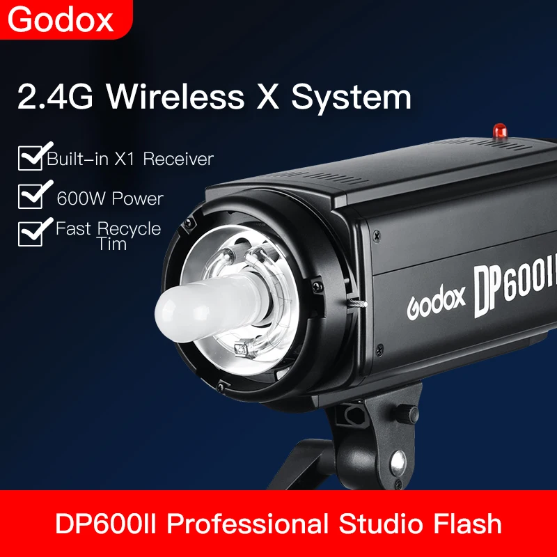 US $301.00 Godox DP600II DP600 II 600Ws GN80 Professional Studio Strobe With BuiltIn Godox 24G Wireless X System Offers Creative Shooting