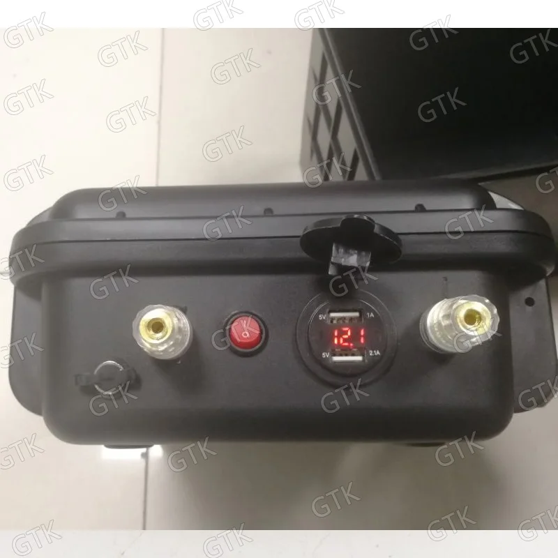 GTK 12.8V 12v 60ah lifepo4 lithium battery USB port for Outdoor scooter camping inverter Fishing boat light UPS EV + 5A charger