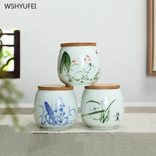 2 шт. многофункциональная Изысканная дорожная портативная чайная печать керамическая баночка с крышкой кофейные бобы конфеты печенье коллекция резервуар для хранения