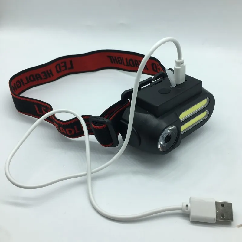 XANES NF-611 светодиодный+ 2COB 650LM 4 режима налобный фонарь 90 ° вращающийся Многофункциональный USB Водонепроницаемый походный фонарик для езды на велосипеде