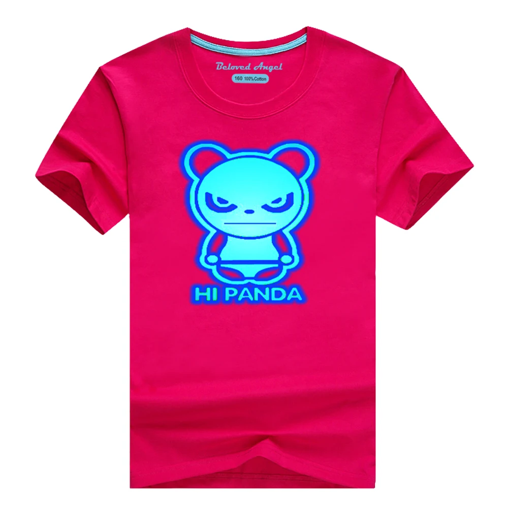 

2020 New Summer Fashion Baby Boy Girl T-shirt Cotton Cartoon Tops Short Sleeve Children Luminous T Shirt Kids Boys Tee Clothes