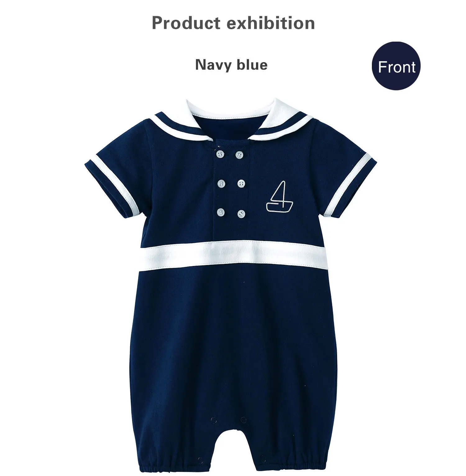 customised baby bodysuits Pureborn Newborn Baby Romper Cotton Sailor Baby Clothes Summer Holiday Romper for Baby Girls Boys Baby Jumpsuit bamboo baby bodysuits	