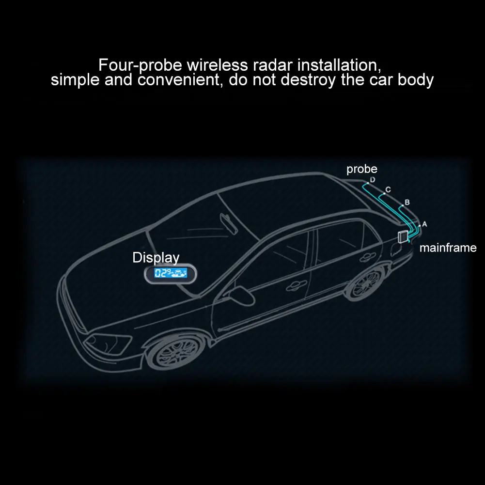 Автомобильный беспроводной цифровой парковочный радары заднего хода ЖК-дисплей резервные мониторы автомобильный радар-детектор английский/русский Анти радар