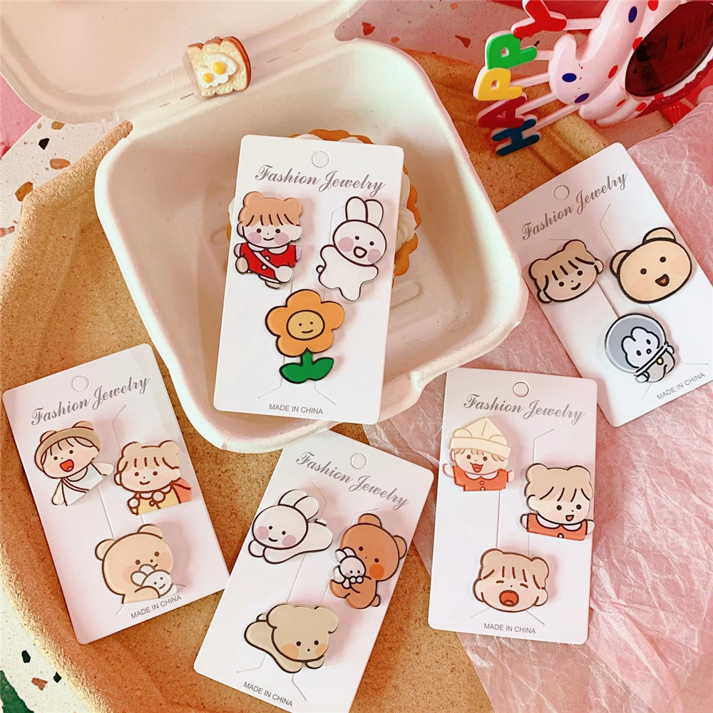 Броши в виде медведя из мультфильма кролика брошь высокого качества акриловые