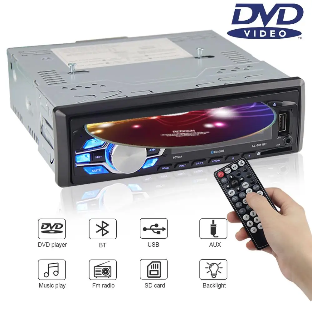 Автомагнитола 1 din Автомобильный CD/DVD плеер стерео 12 В Авторадио Bluetooth Авто Аудио AUX