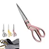 Professional Tailor Vintage High Quality Stainless Steel Scissors Leather Fabric Cutter Golden Sharp Needlework Scissors H ► Photo 2/6