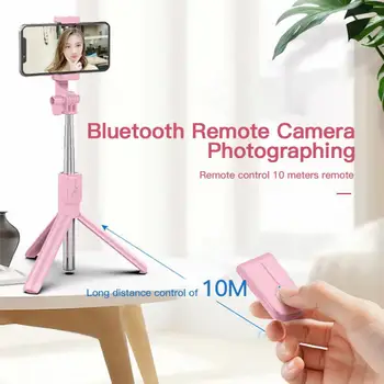 

New Wireless Bluetooth Selfie Stick Tripod LED Ring Light Foldable Handheld Monopod Shutter Remote Tripod