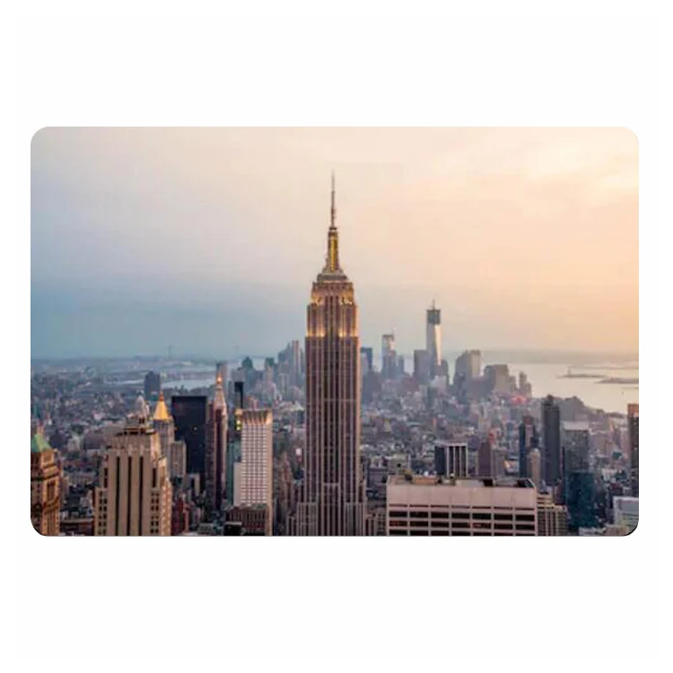 Modern New York City at Sunset Doormat Skyline USA Landmark Welcome Door Mat Rug Rubber Carpet for Kitchen Bathroom Home Decor | Дом и сад