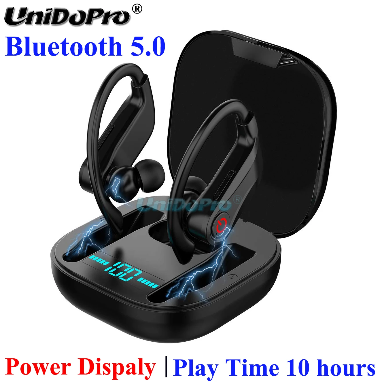 Sports Wireless Earbuds Bluetooth 5 0 Headphones in Ear TWS Stereo HiFi Sound Waterproof Bluetooth Earbuds with Charging Display