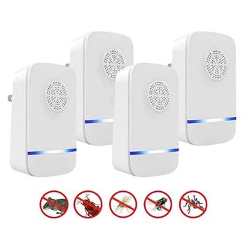 

4pcs Ultrasonic Pest Killer Pest Control Anti Rodent Insect Repellent Mole Mouse Cockroach Mice Electronic Mosquito Killer