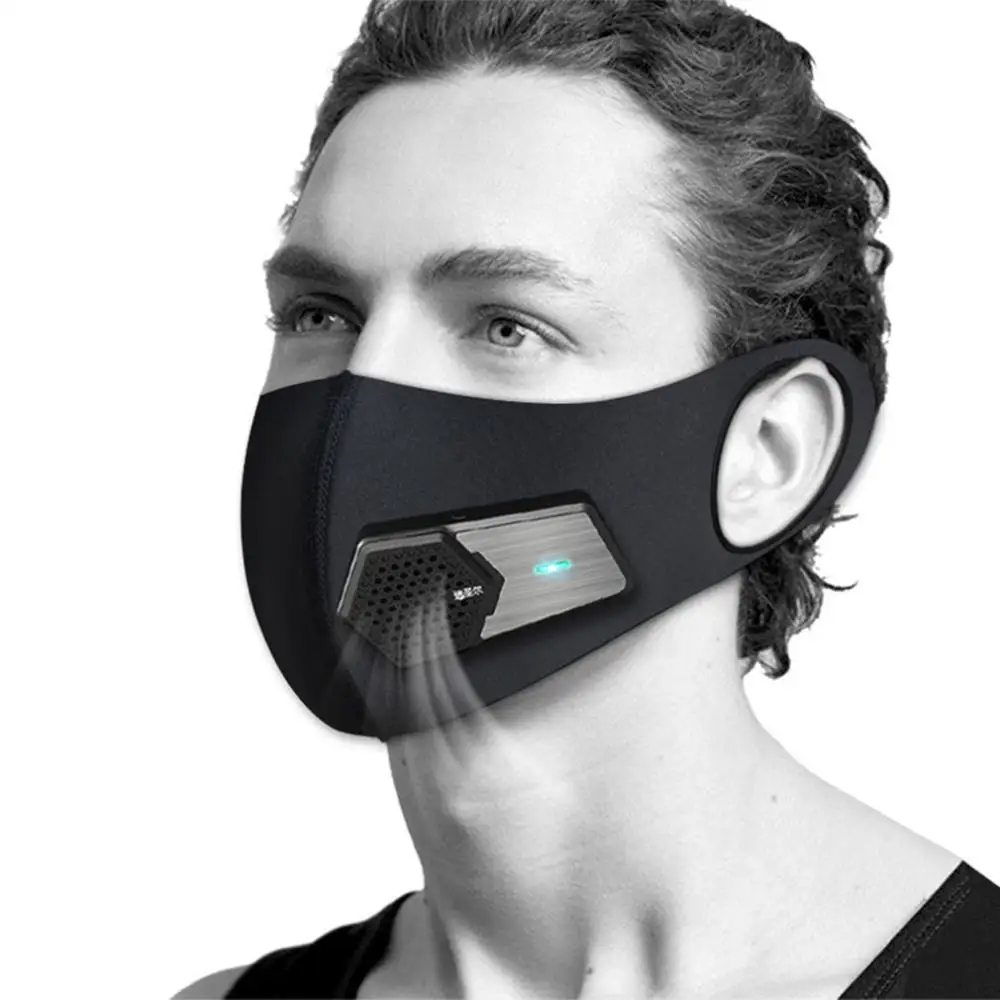 

New Smart Breathing Valve Kn95 Electric Mask 3D Silicone Seal Elastic Antibacterial Cloth Mask 1 Pcs