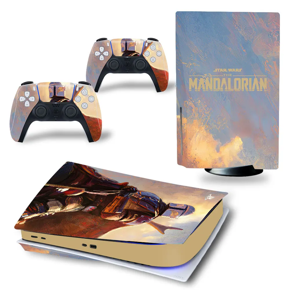 Marvel Star Wars PS5 Disk Skin Sticker Decal Cover for PlayStation 5 Console and 2 Controllers PS5 Disk Skin Sticker Vinyl 