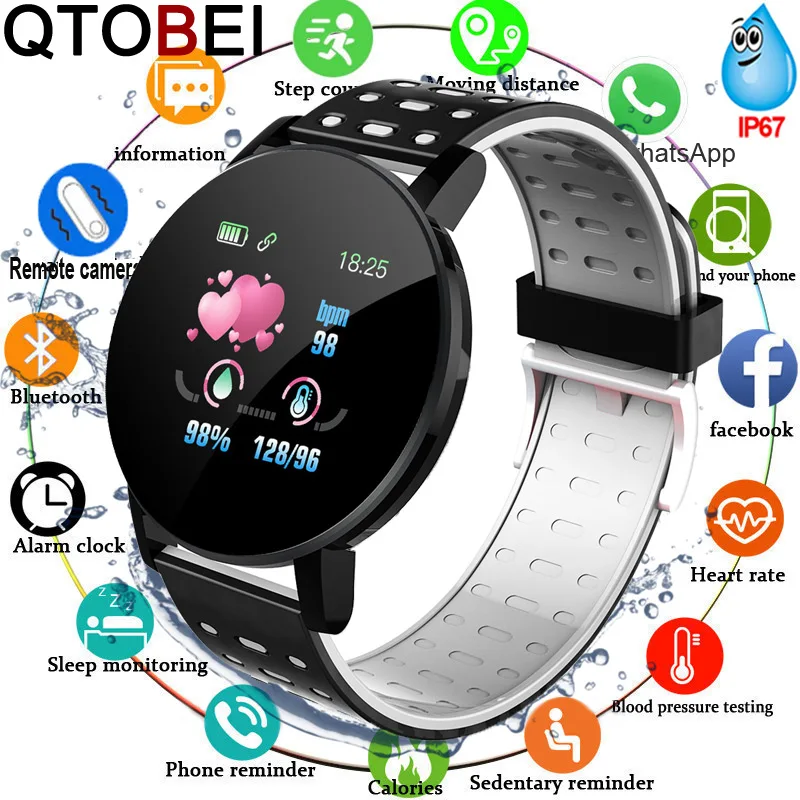 

2020 Smart Watch Men Women For Android IOS 1.3'' Screen Fitness Tracker Ip67 Waterproof Electronic Sport Smartwatch Health Heart