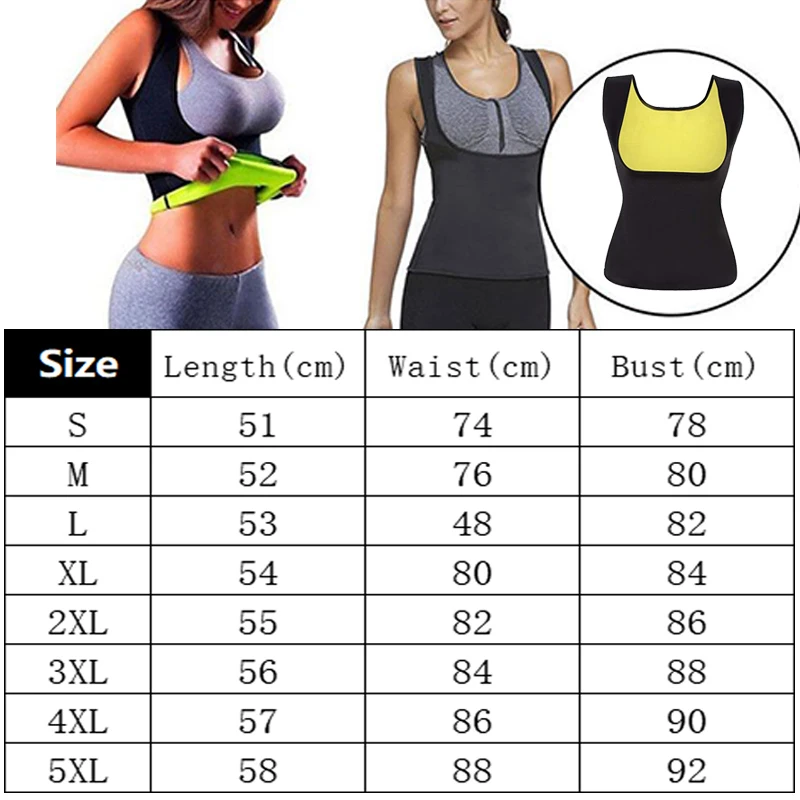 Plus Size S-5XL Men&Women Neoprene Shapewear Waist Trainer Slimming Corset Sweat Sauna Vest Thermal Body Shaper Gym Dropship US best body shaper