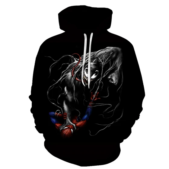 WY350 Новинка, мужские толстовки, серия Marvel, 3D печать, яд, для мужчин и женщин, пара, Повседневная Толстовка с капюшоном, Модный пуловер с капюшоном - Цвет: WY350