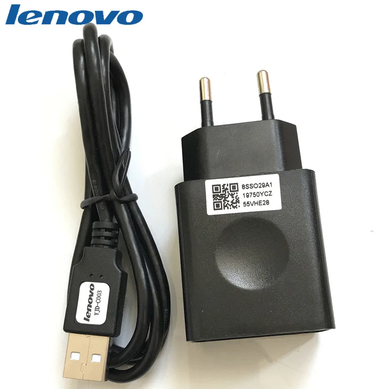 Оригинальное USB зарядное устройство Lenovo штепсельная вилка европейского