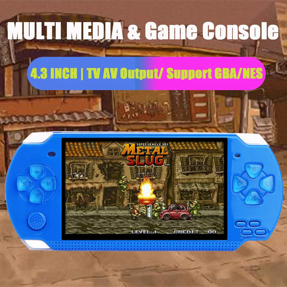 Игровая консоль X6 HD 4 3 дюйма 10000 встроенных игр поддержка GBA MD NES видеоигра ТВ AV
