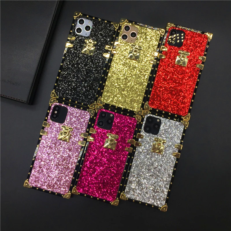 Роскошный блестящий квадратный чехол для Huawei Mate 30 Pro 40 P30 Lite P20 P40 PRO Honor 30S 20 V30 8X Y6 Y7 Y9