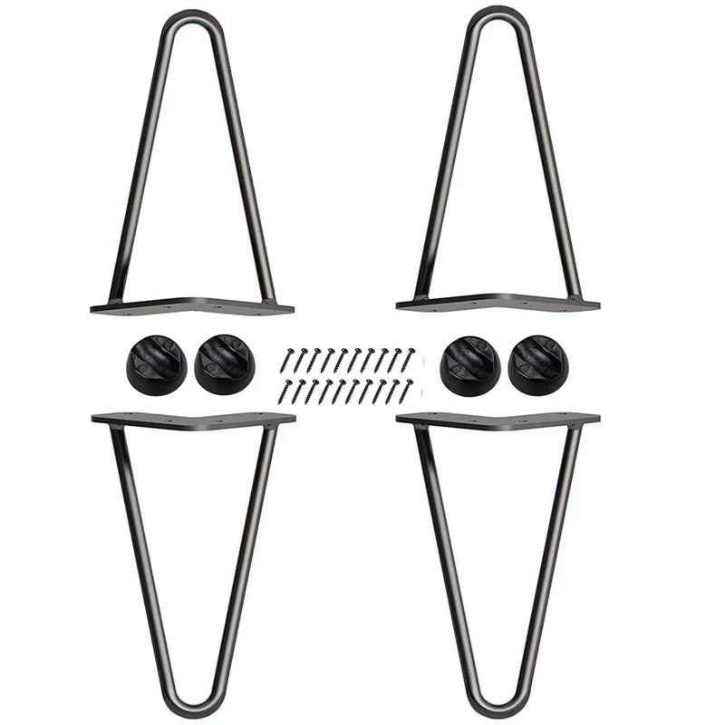 

4Pcs 8 Inch Black Metal Re-Issue Leg, 3/8 Inch Line Diameter Home Diy Coffee Table Tv Cabinet Sofa Side Table Black