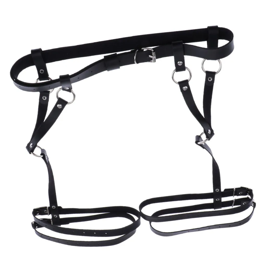 Leather Body Harness Waist Belt Leg Garter Punk Goth Suspender Band Strap