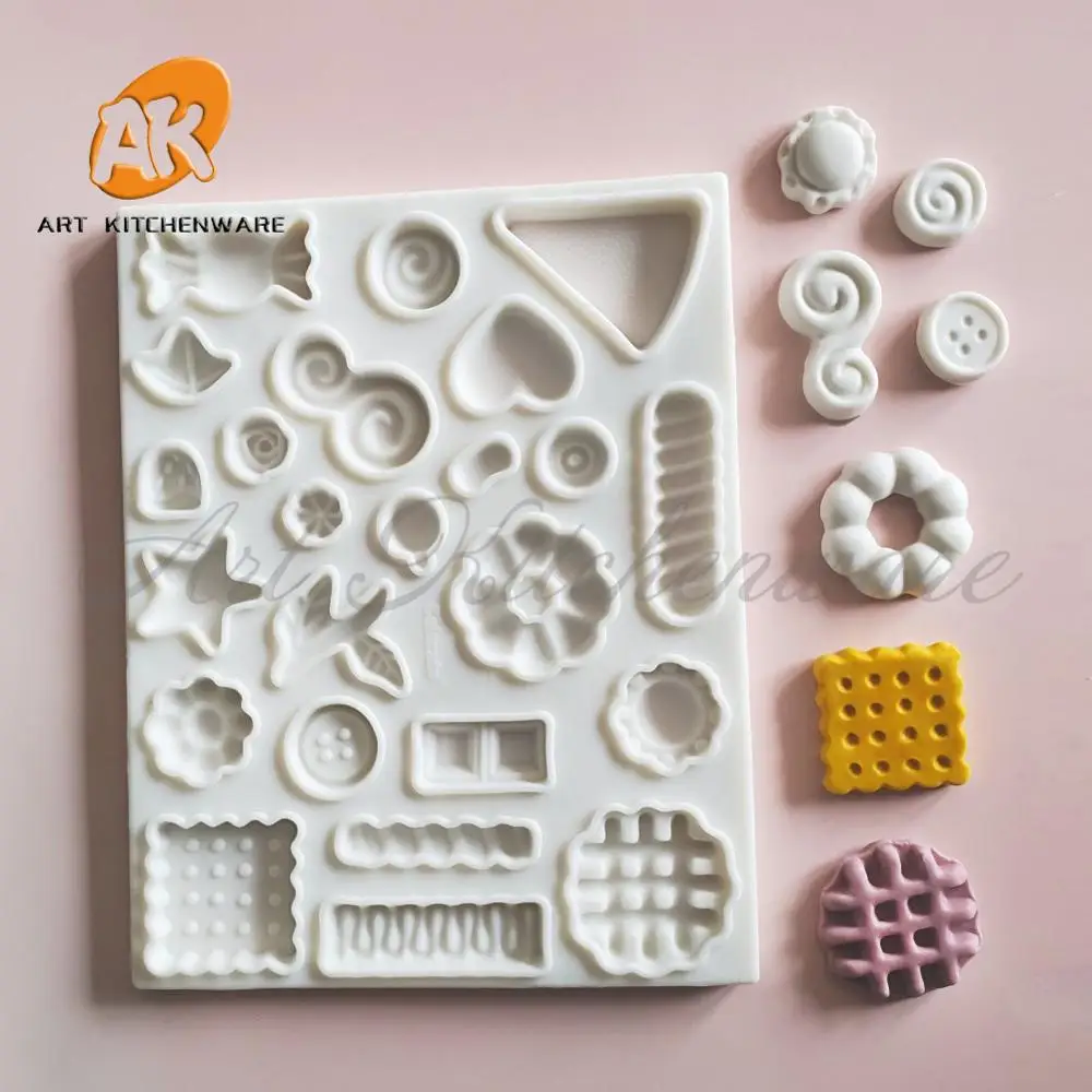

Buttons, Star & Flower Pattern Silicone Mold Fondant Cake Decoration Silicone Mold Chocolate Mousse Mold Cake Tool