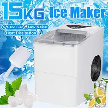 2l portátil automático elétrico máquina de fazer gelo bala bloco redondo cubo de gelo que faz a máquina escritório em casa pequena barra café 15kgs/24 h