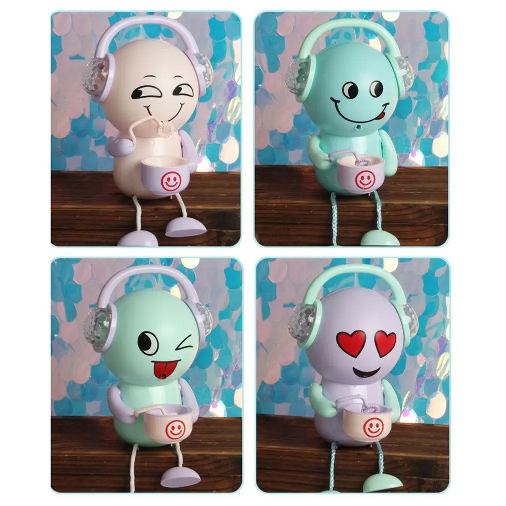 

Outdoor Bubble Cartoon Bath Toy Earphone Expression Bubble Maker Swimming Bathtub Soap Machine For Children With Music Water Toy