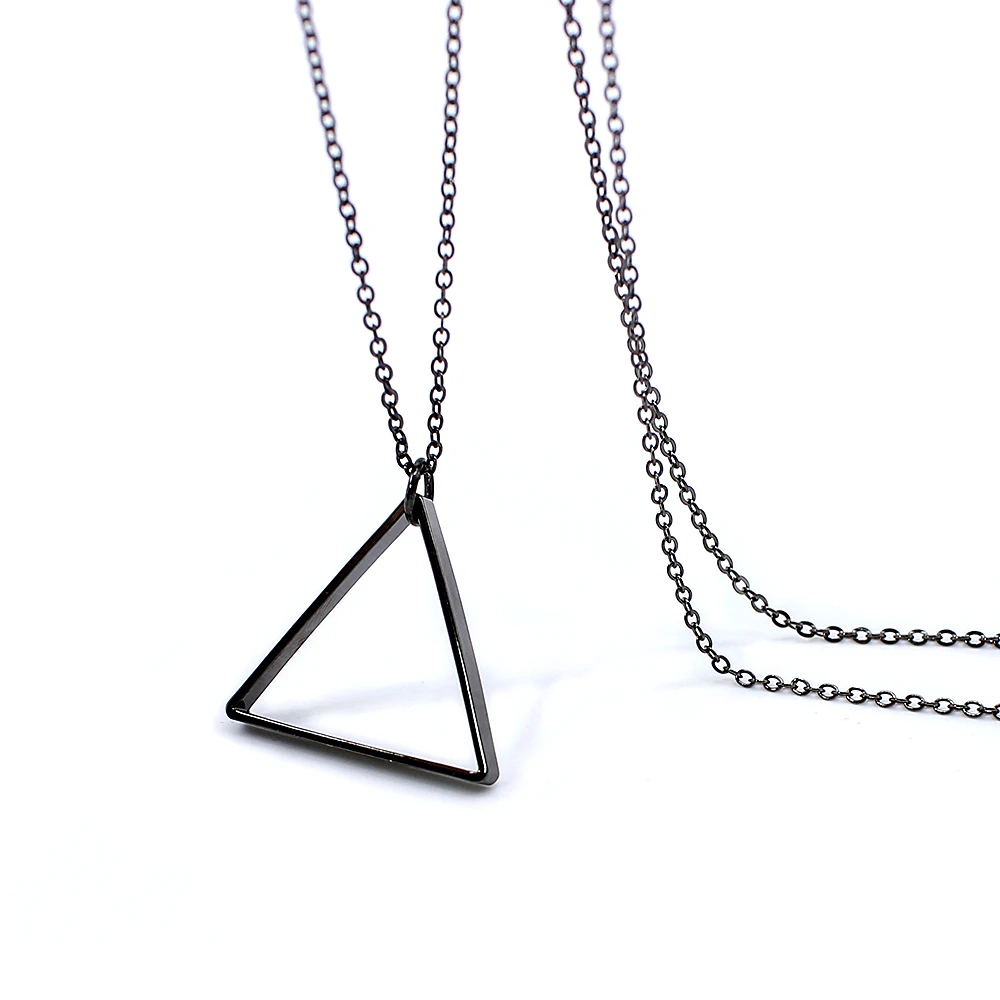 2020 Fashion Simple Black New Pendant Necklace For Men Women Stainless Steel Long Necklace Party Jewelry Collier Femme Collar