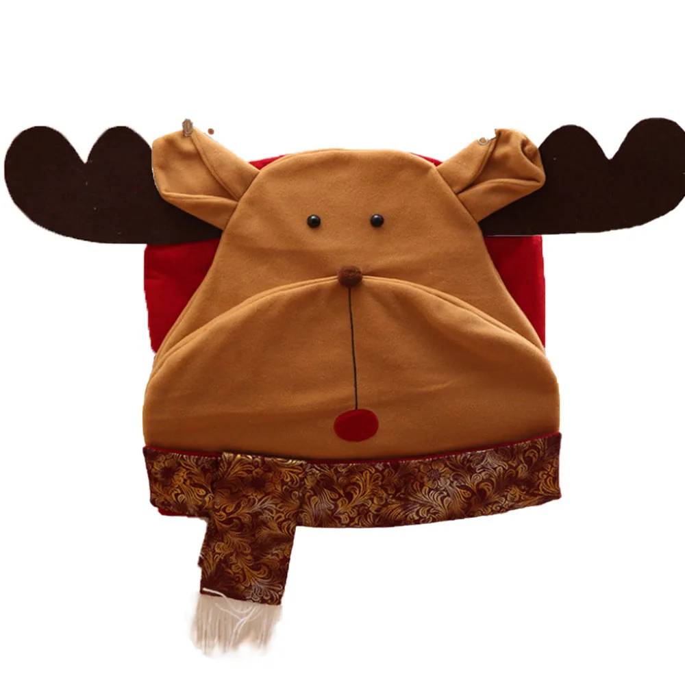 Kitchen Chair Slip Covers Christmas Decor Santa Claus for Holiday Party Festival Halloween Kitchen Dining Room Chairs - Color: A3