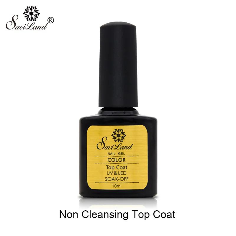 TOP COAT SAVILAND Маникюр блестки сияющая личная гигиена Полупостоянный Золотой Вернис Гибридный гвоздь искусство Лак - Цвет: TOP COAT