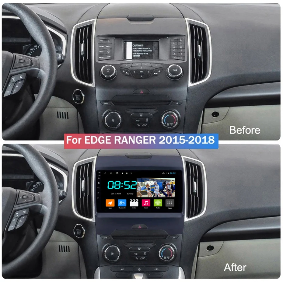 Android 8,1 автомобильный DVD 1din мультимедийная Navi система для Ford EDGE- Автомобильный gps навигатор стерео wifi головное устройство BT SWC wifi