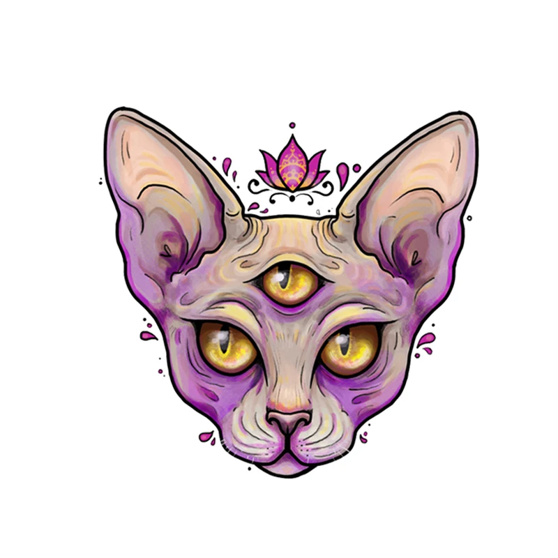 

Sphynx cat Clothes Patches Heat press Transfers Stickers Iron-on DIY Handmade Decoration Applique for Jeans Coats T-shirts E0162