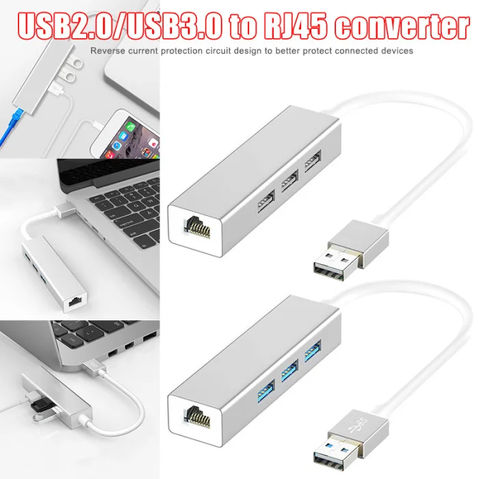 USB2.0/3,0 для RJ45 Ethernet адаптер 4 порта конвертер для Macbook ASUS Ноутбука AS99